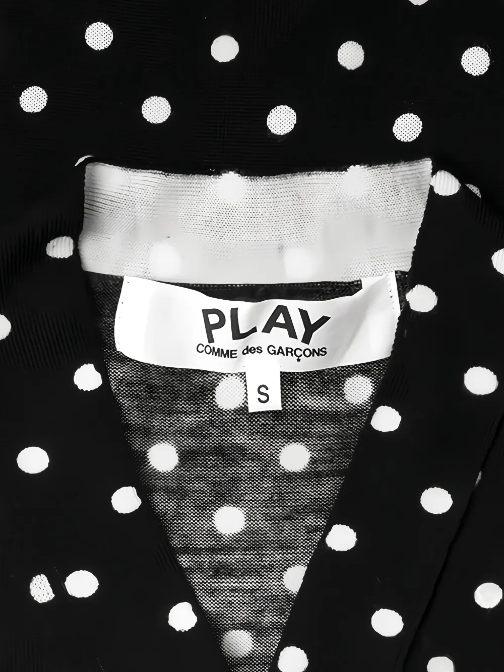 Comme Des Garçons Play Vest met stippen en hartpatch Zwart