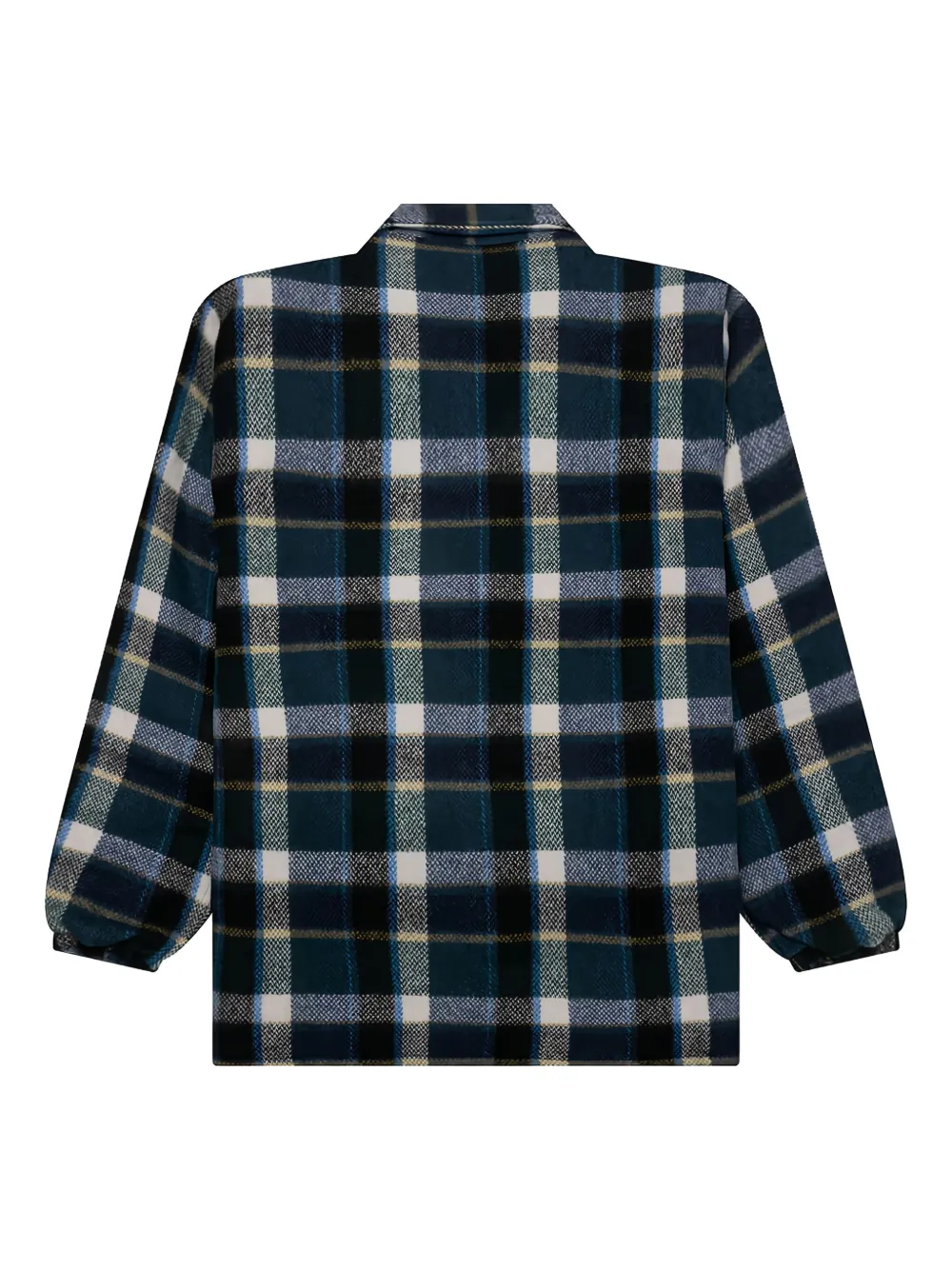 SOUTH2 WEST8 plaid wool shirt jacket Groen