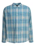 This Is Never That checked embroidered shirt - Blue