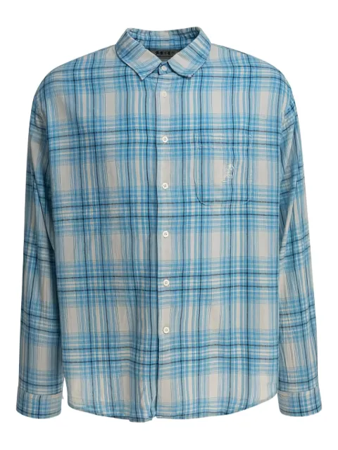 This Is Never That checked embroidered shirt