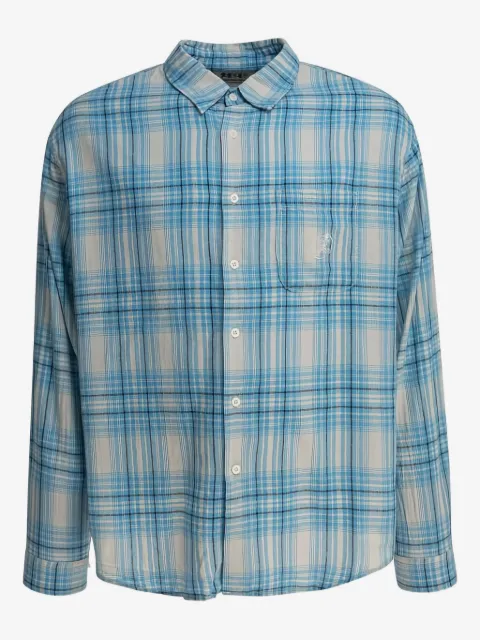 This Is Never That checked embroidered shirt