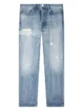 John Elliott The Daze paint-splatter frayed-detail jeans - Blue