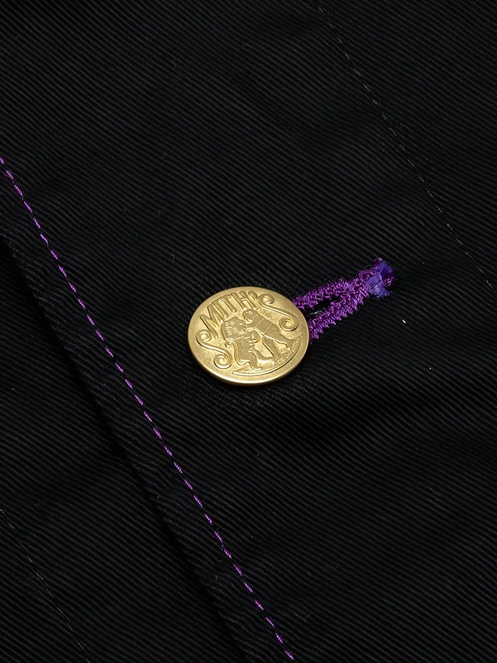 Needles purple-stitch twill coverall Zwart