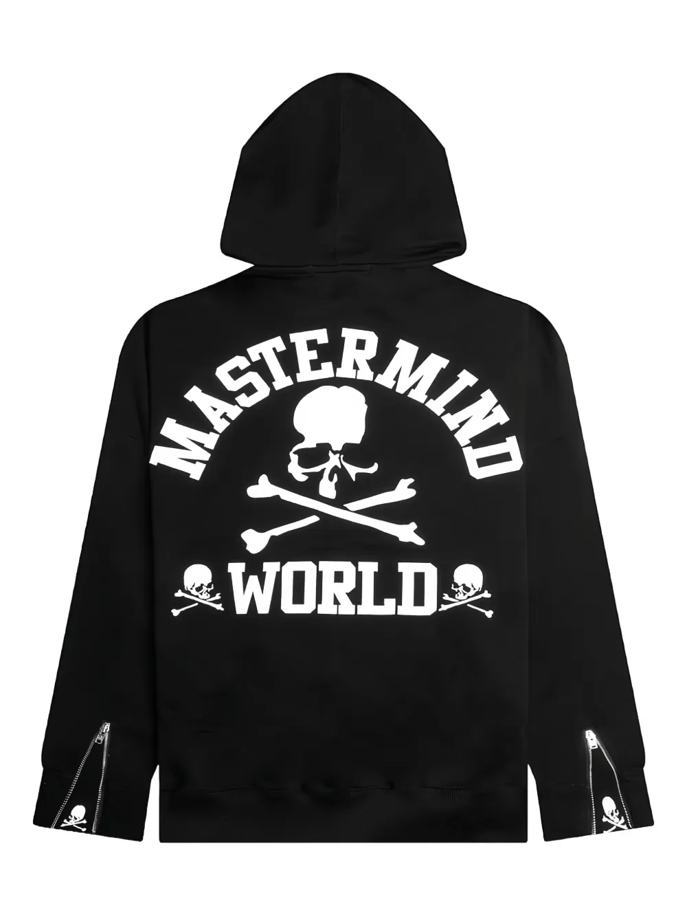 Mastermind World Hoodie met doodskopprint Zwart