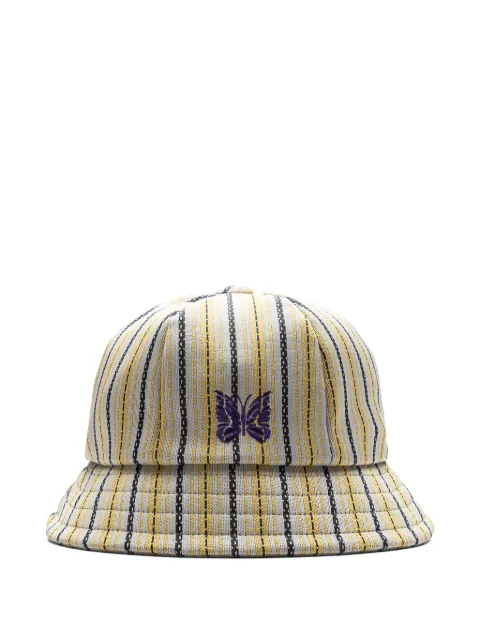 Needles striped butterfly bucket hat