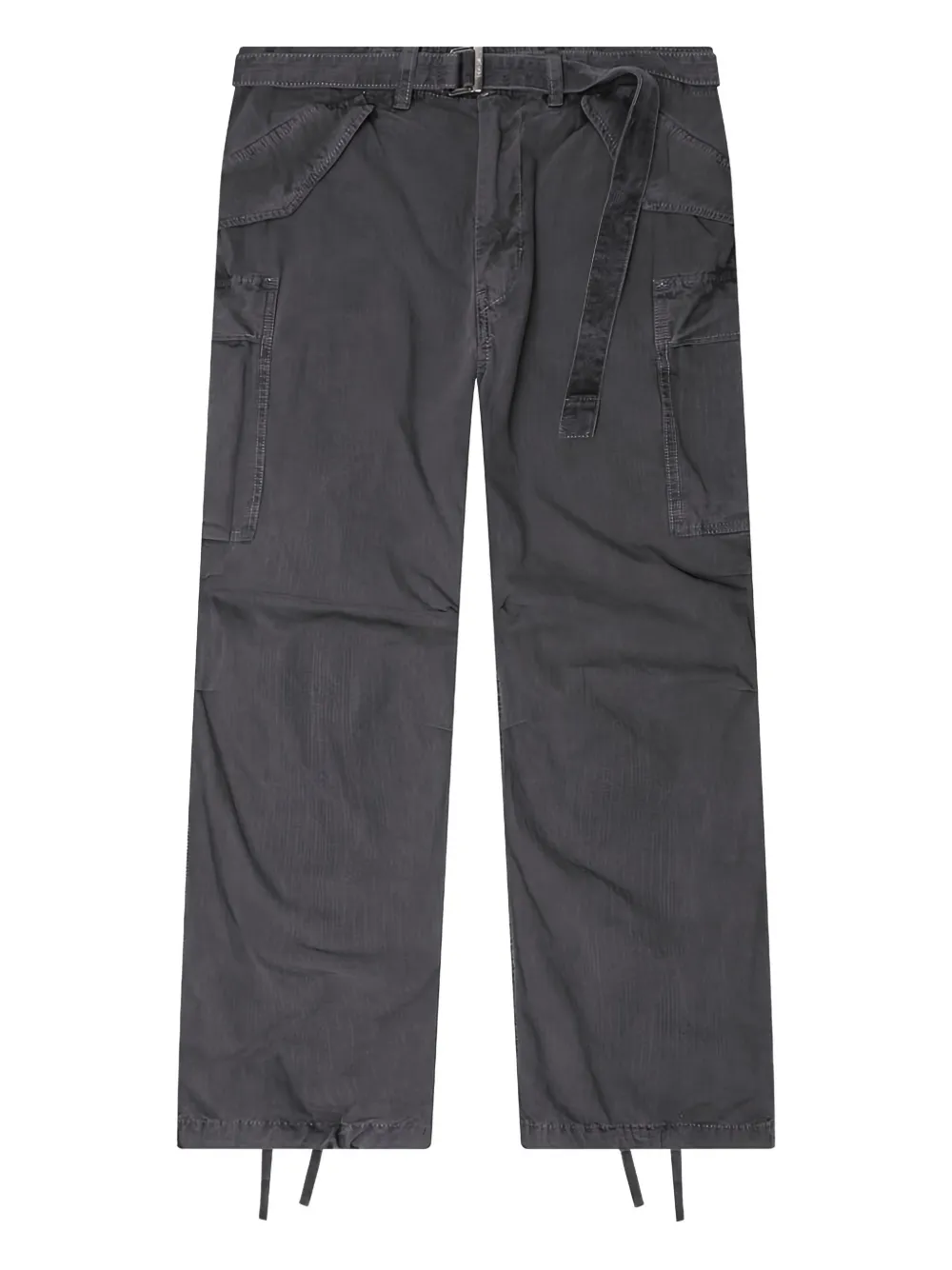 Sacai Cargo broek met trekkoord en manchetten Black
