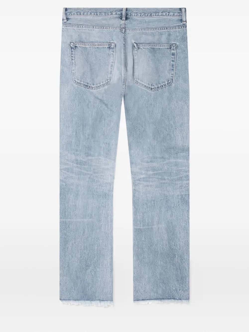 John Elliott Caribou bootcut jeans met franje Blauw