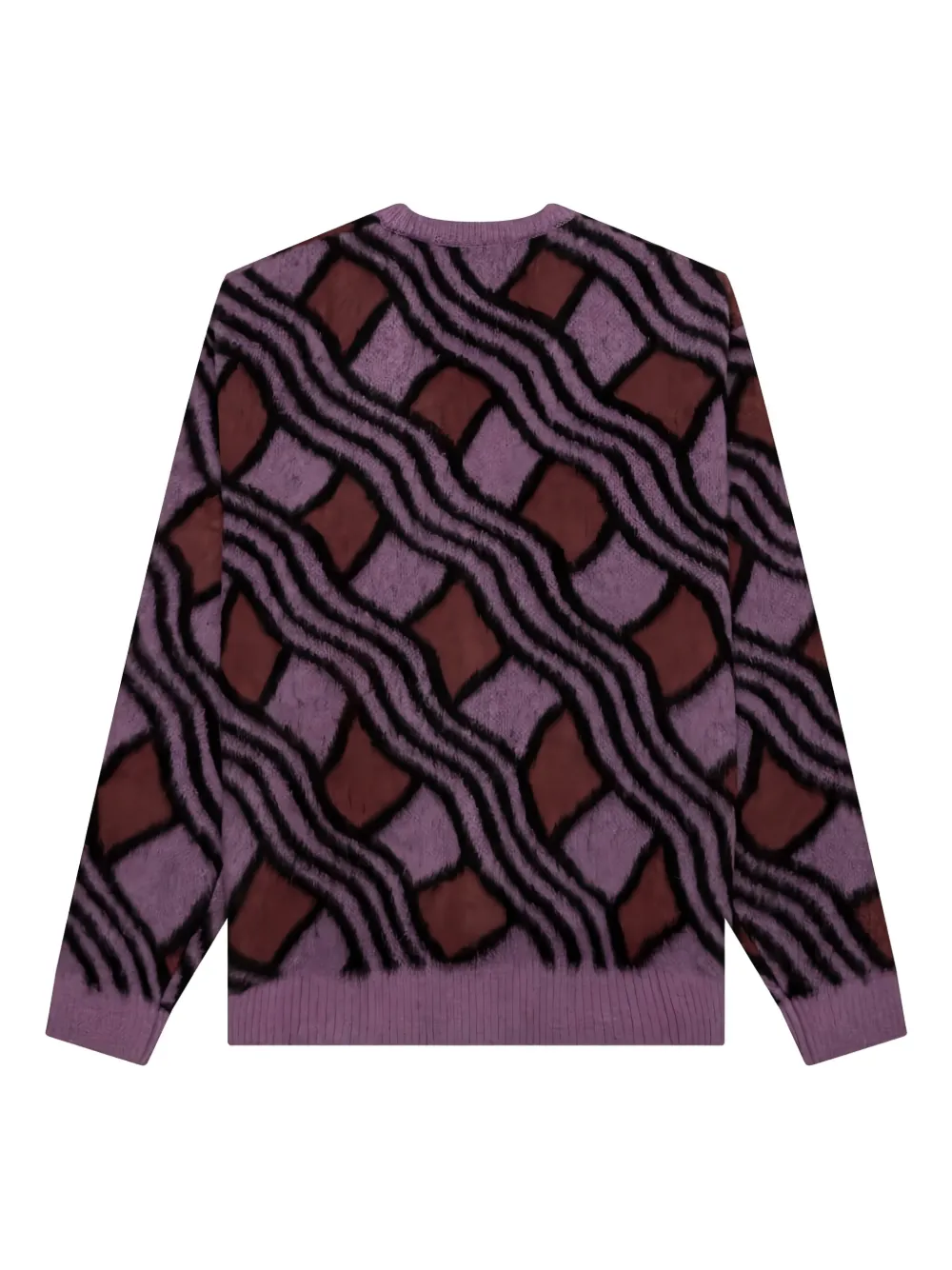 Awake NY Vest van mohairblend met golvend jacquard Roze