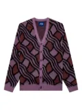 Awake NY wavy-jacquard mohair-blend cardigan - Pink