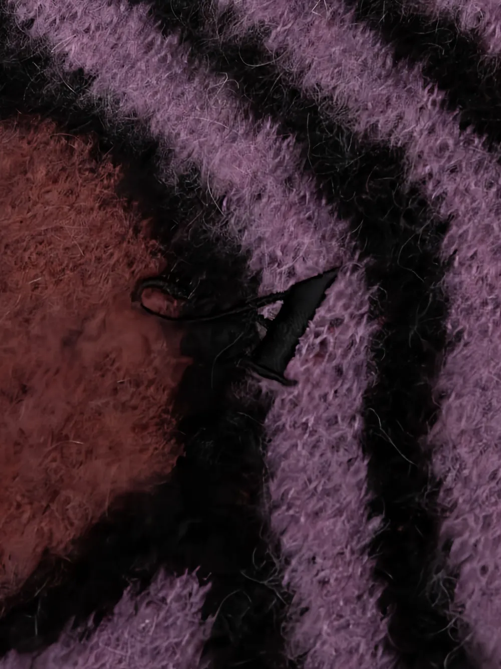 Awake NY Vest van mohairblend met golvend jacquard Roze