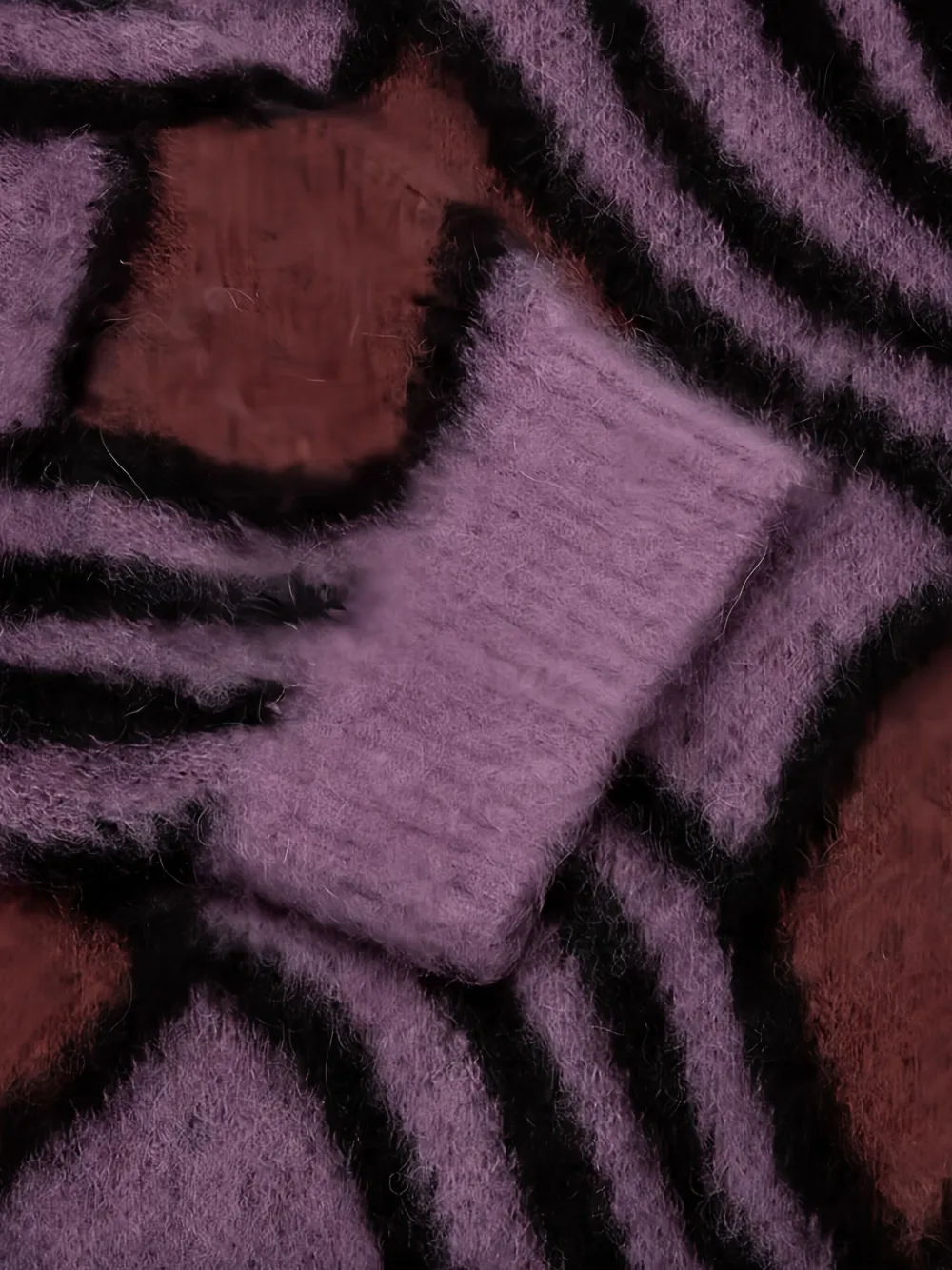 Awake NY Vest van mohairblend met golvend jacquard Roze