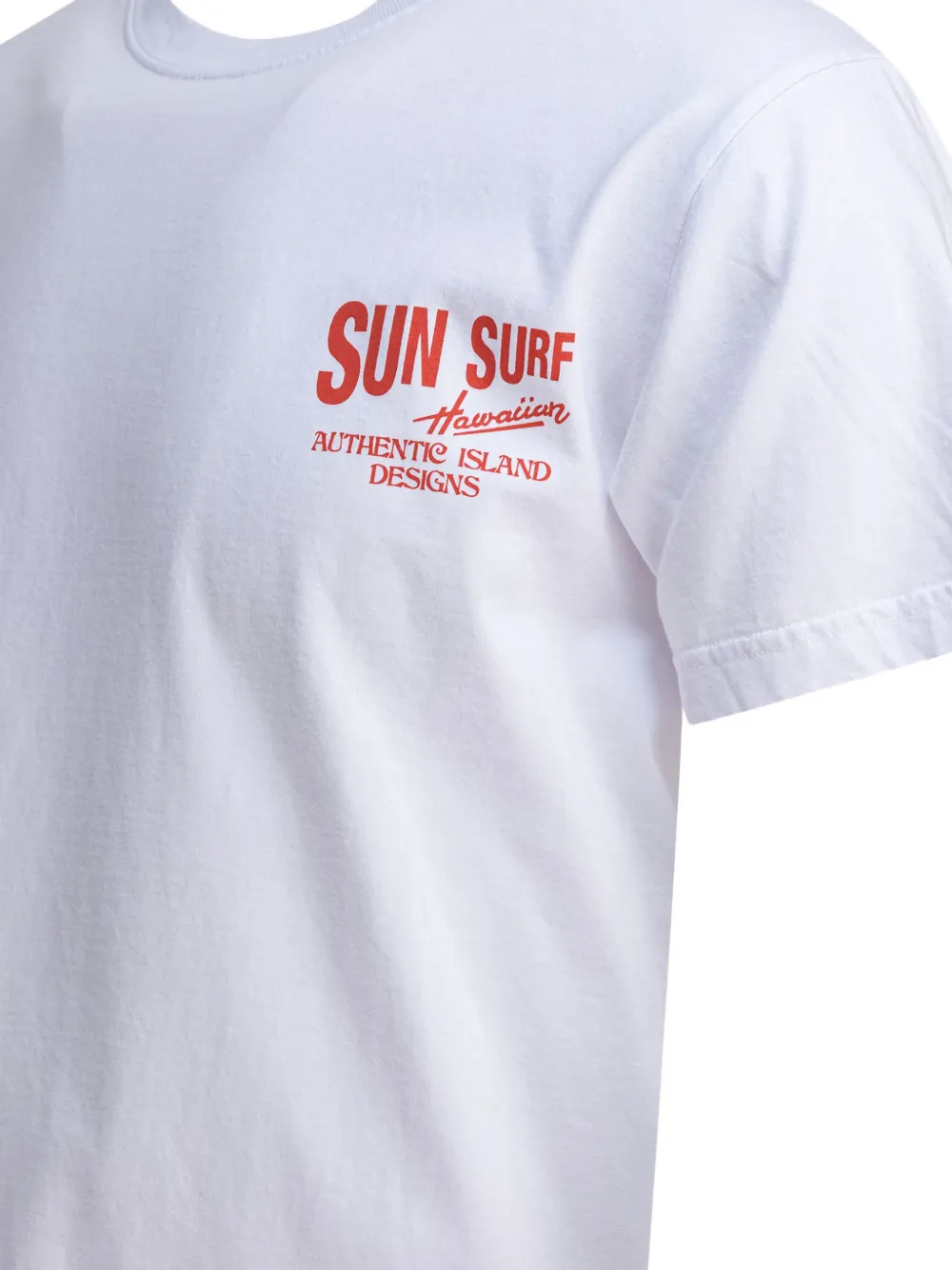 Sun Surf White Cotton T-shirt In White