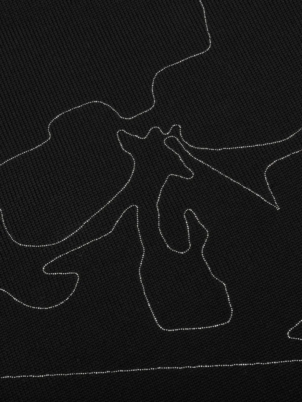 Mastermind World Trui met geborduurde doodskop Zwart