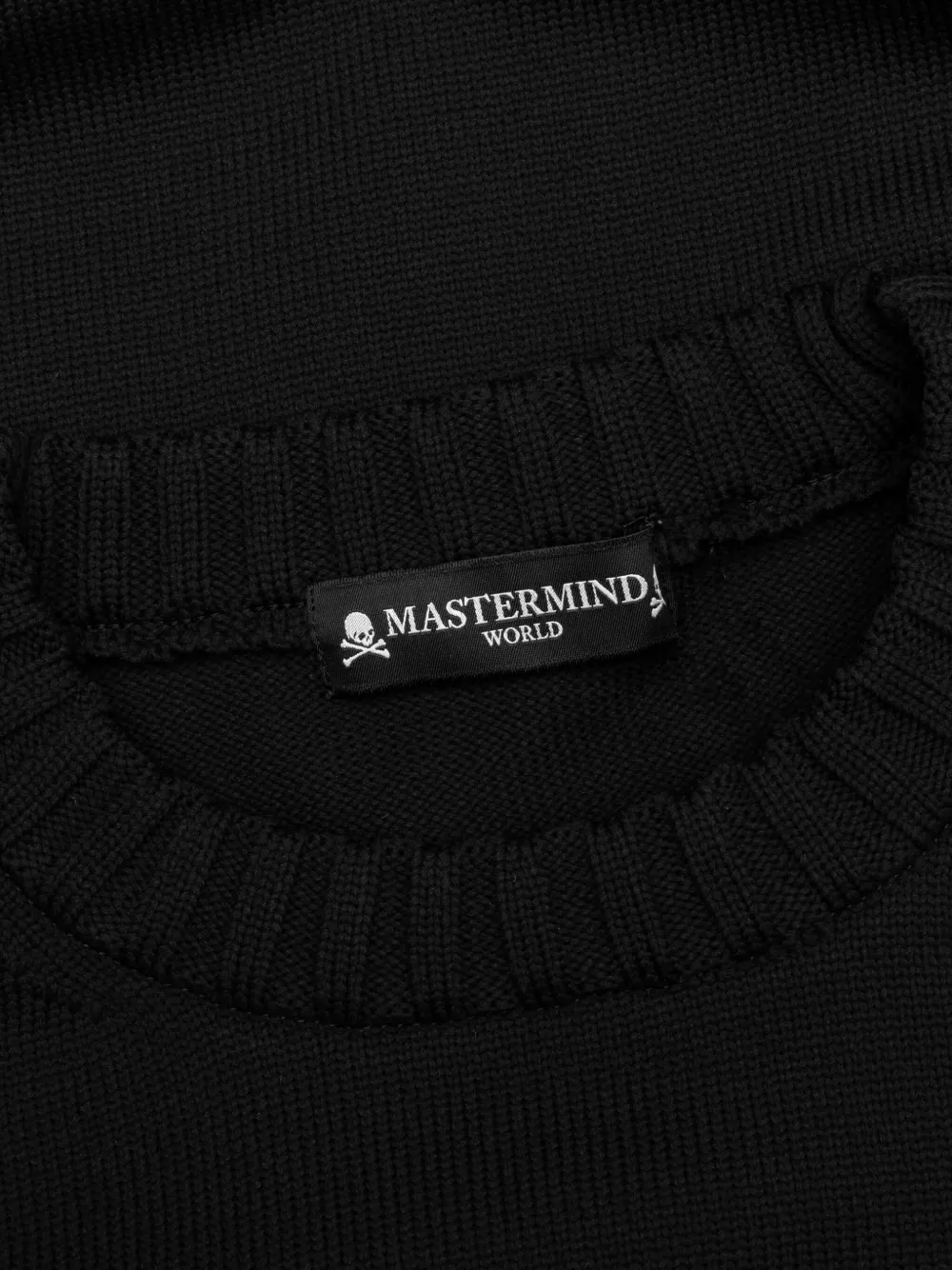 Mastermind World Trui met geborduurde doodskop Zwart