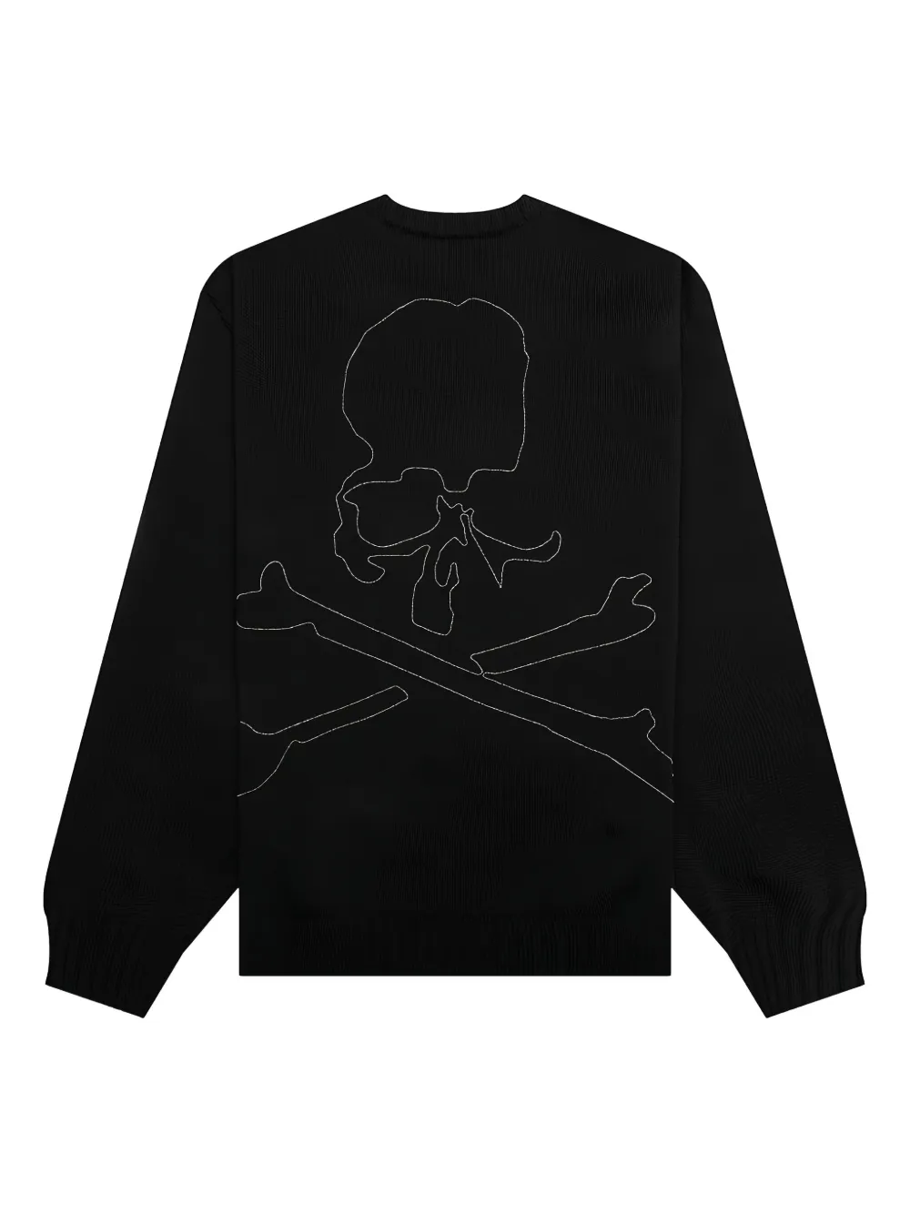 Mastermind World Trui met geborduurde doodskop - Zwart
