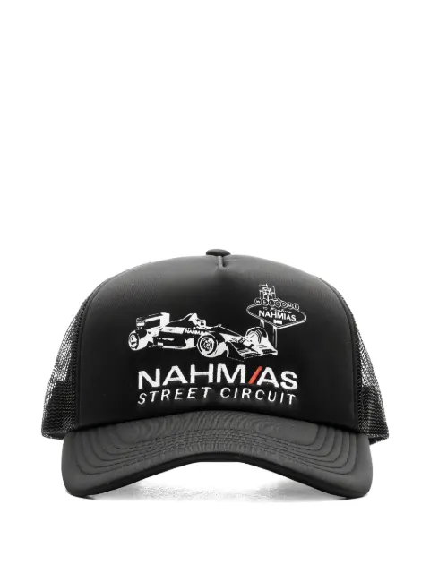 Nahmias logo-embroidered cap