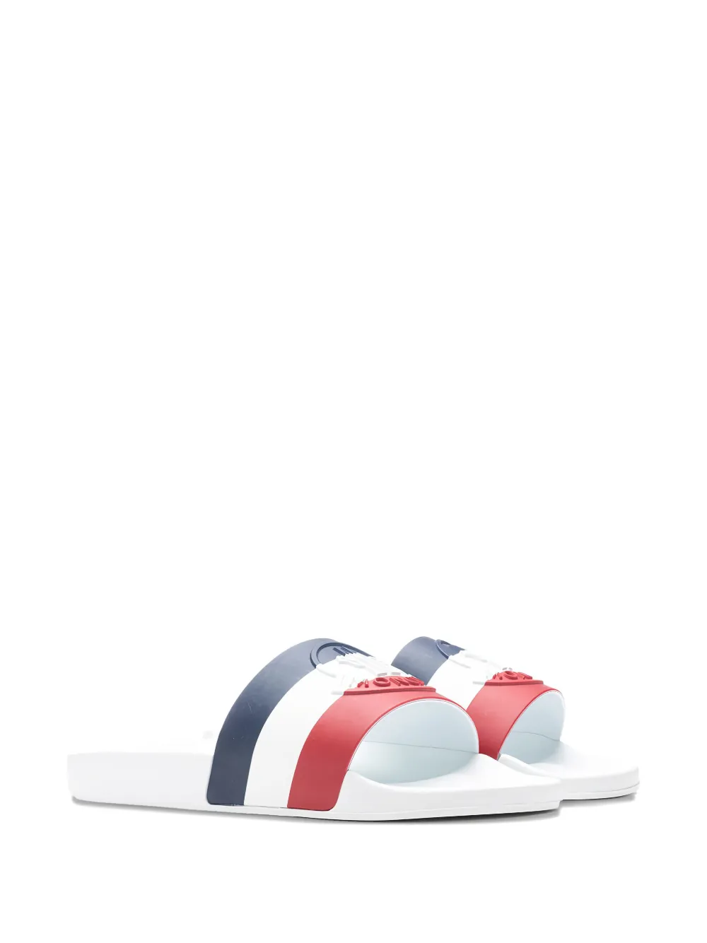 Moncler logo-embellished slides White