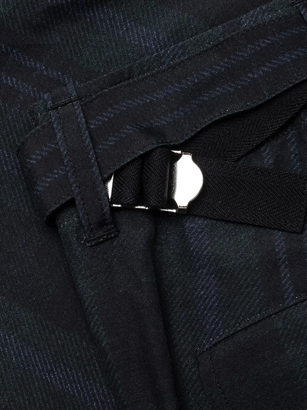 sacai plaid buckled trousers Zwart