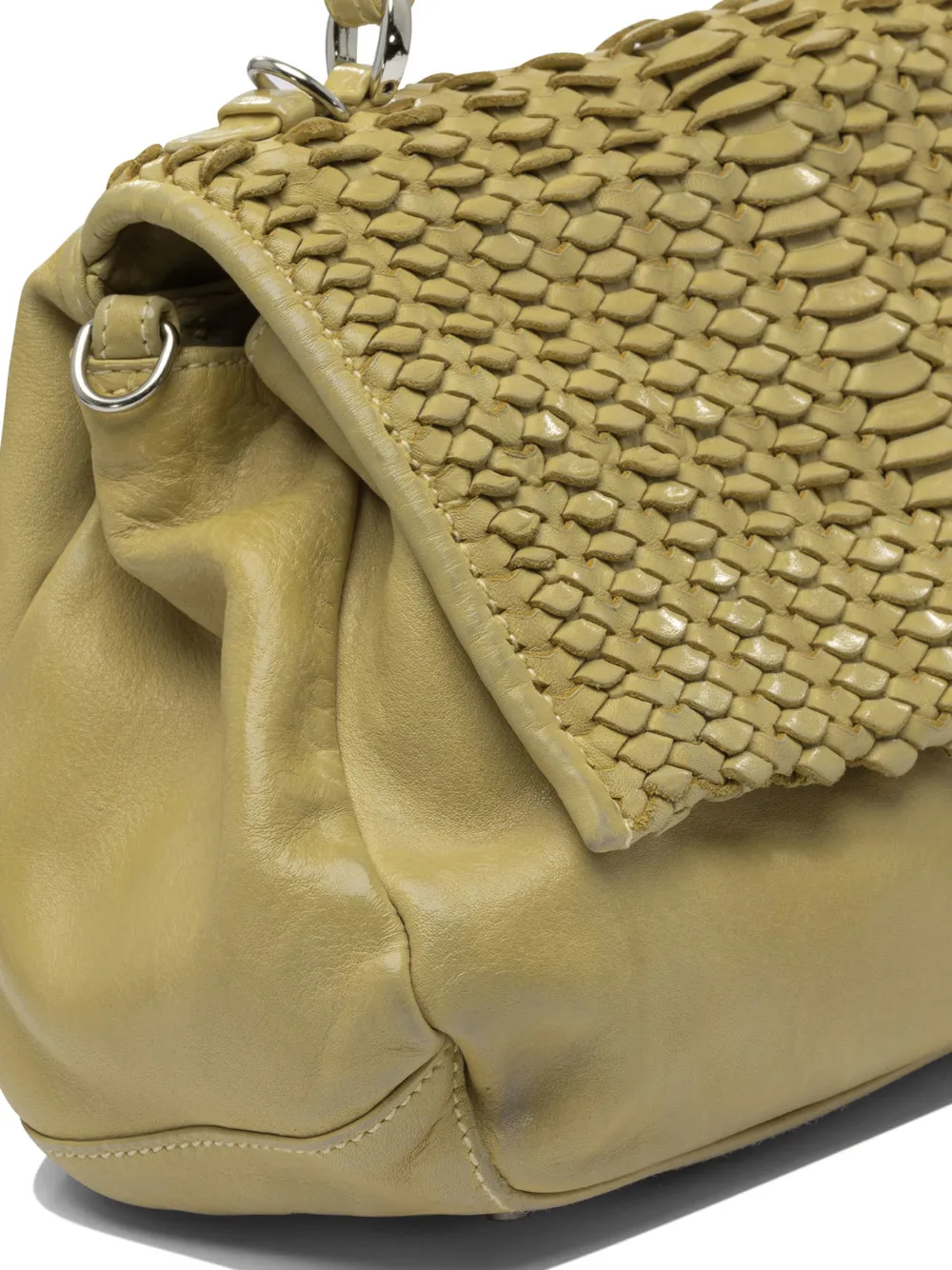 Reptile's House Woven-leather Tote Bag In Green