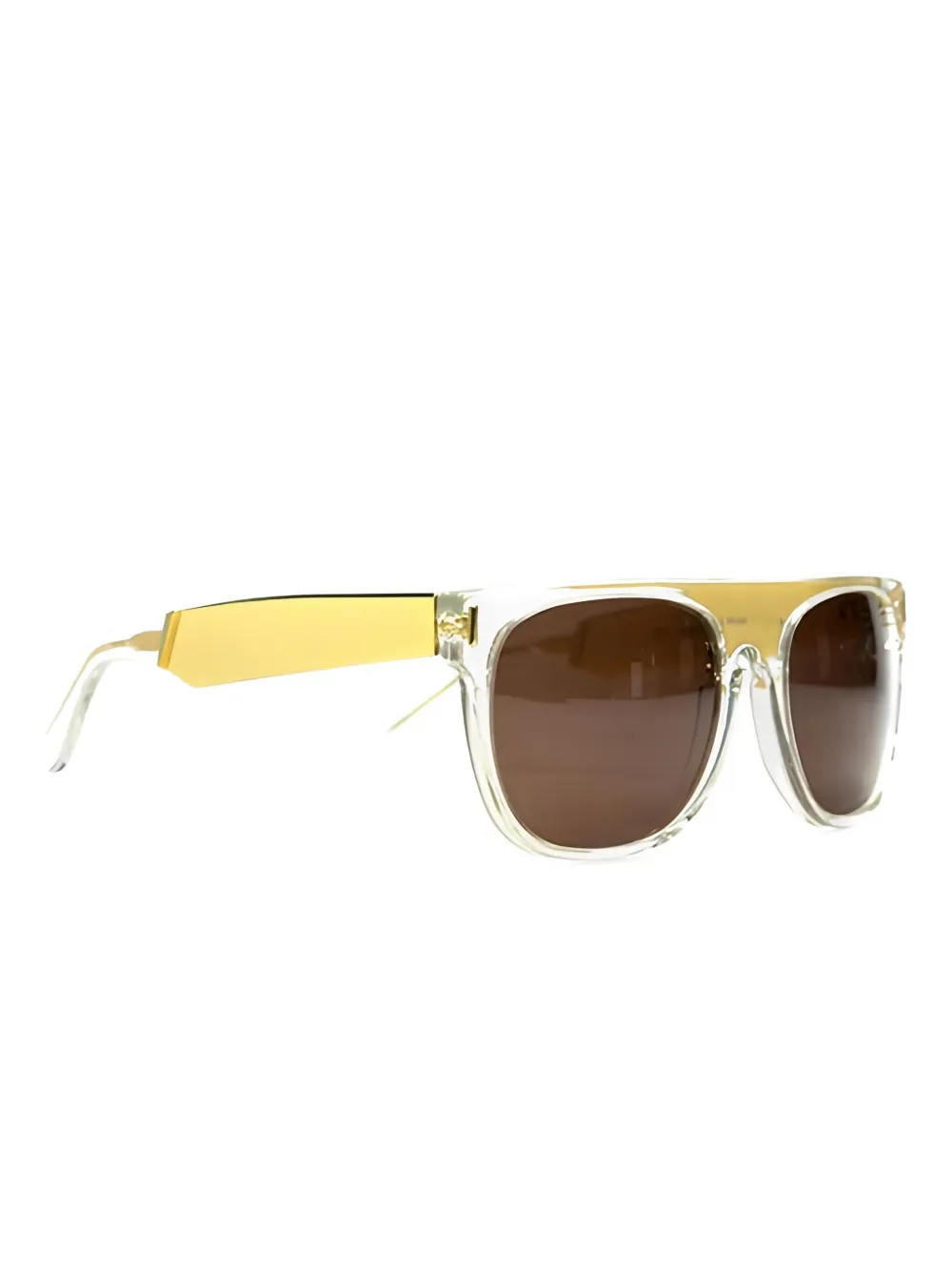 Retrosuperfuture flat-top gold-detail sunglasses Wit