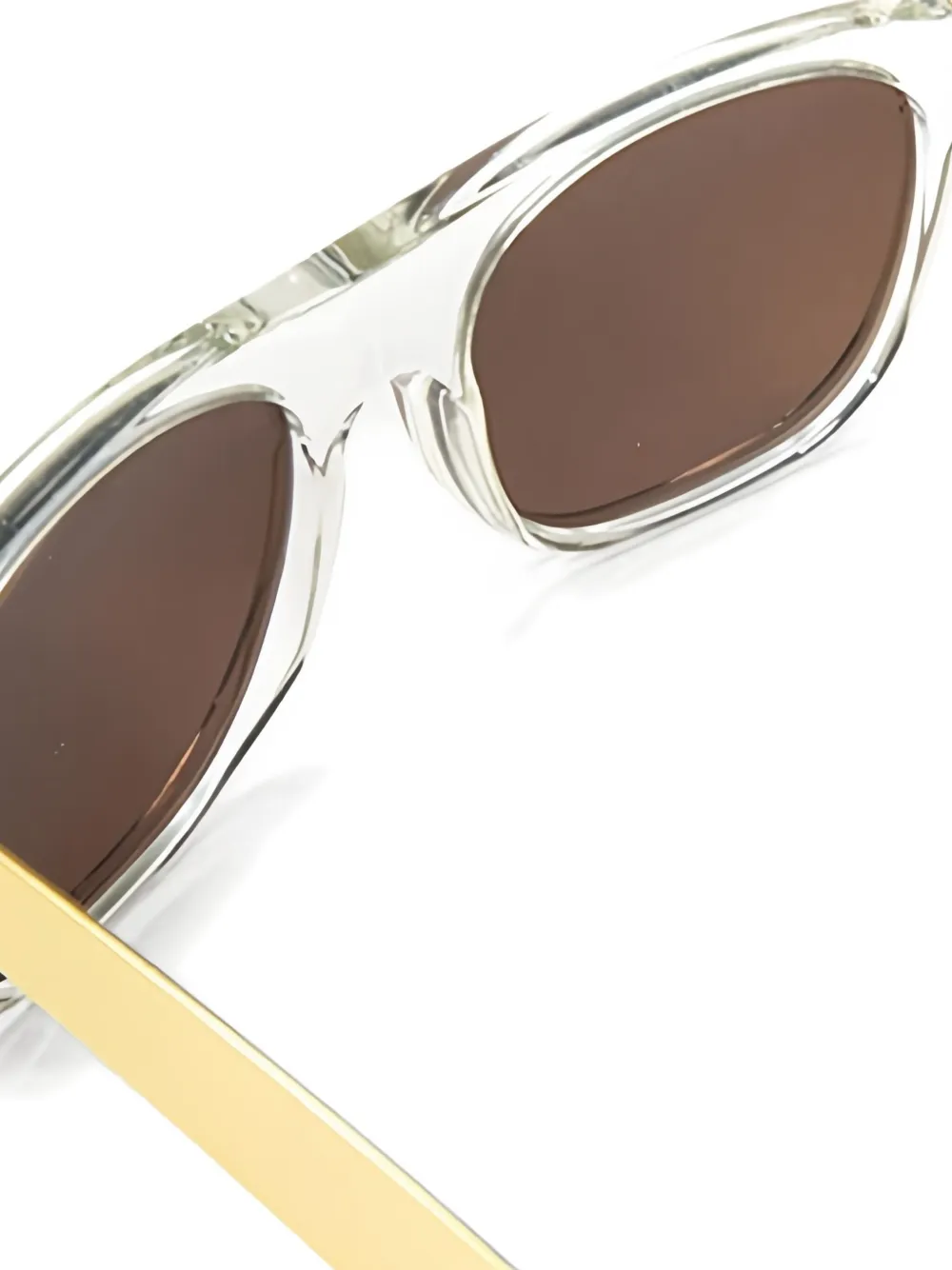 Retrosuperfuture flat-top gold-detail sunglasses Wit