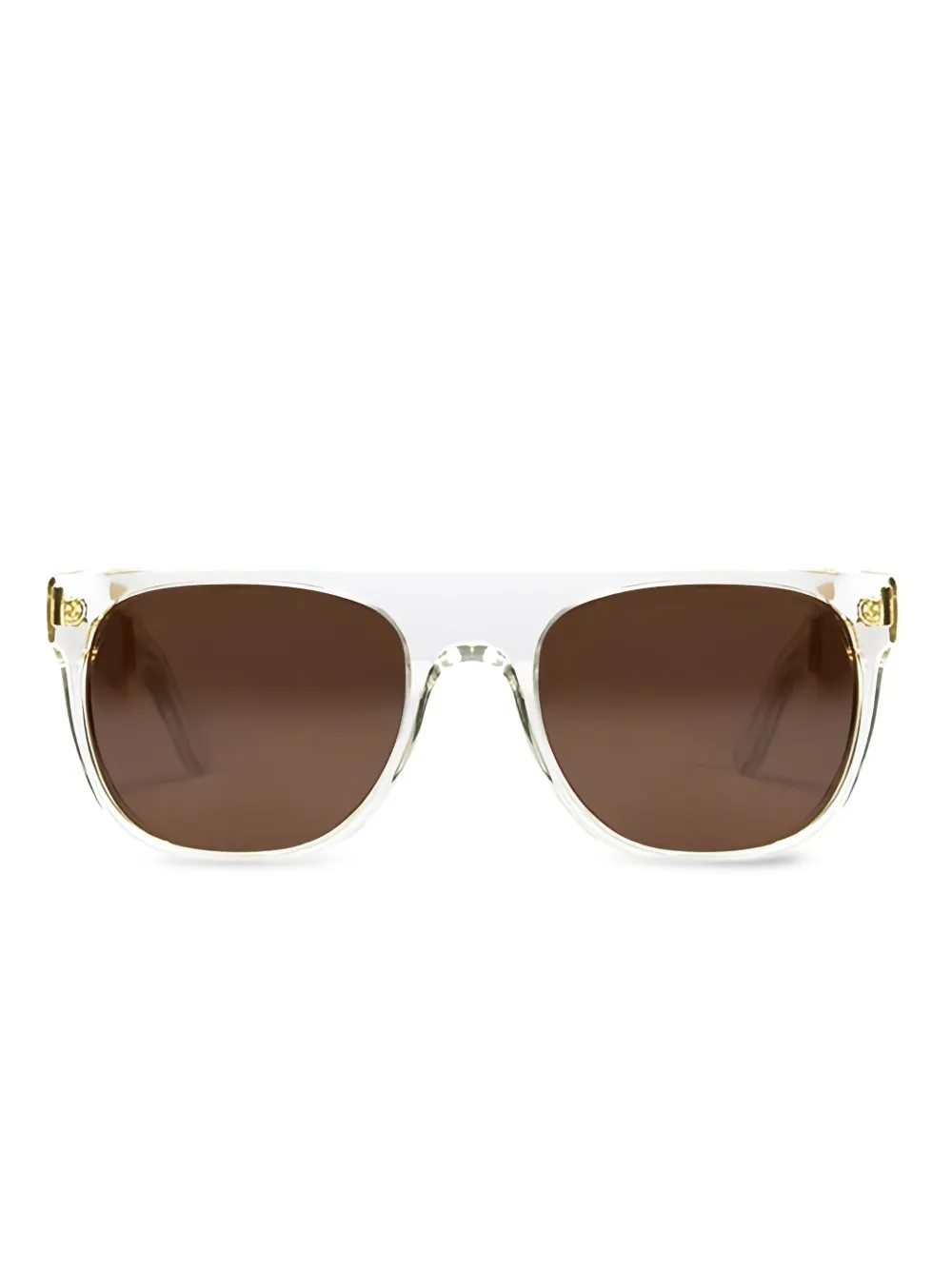 Retrosuperfuture flat-top gold-detail sunglasses Wit