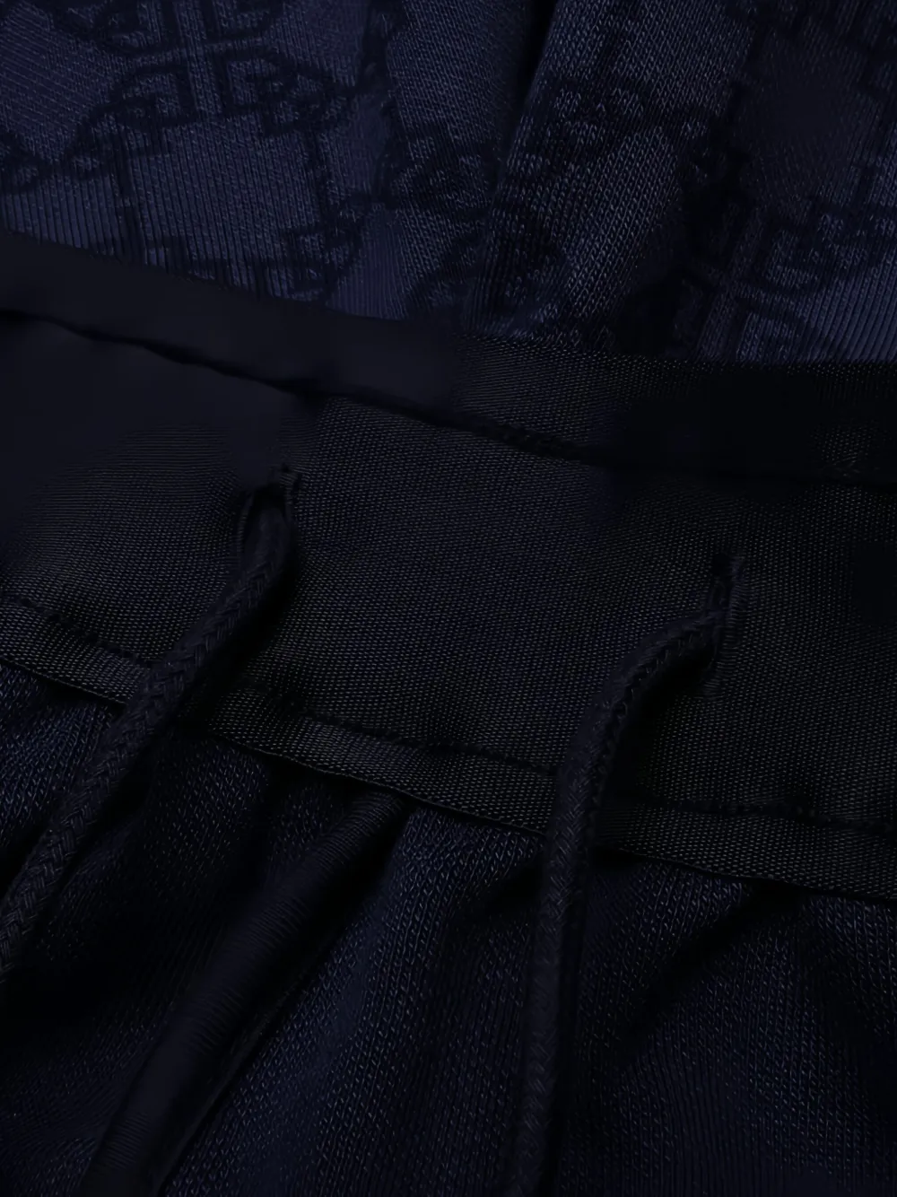 Puma X Dapper Dan Monogram-patterned Drawstring Trousers In Blue