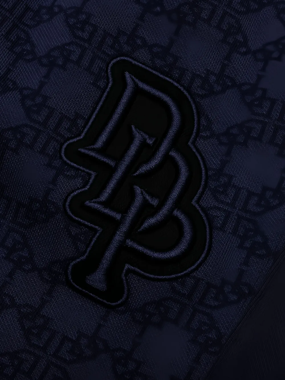 Puma X Dapper Dan Monogram-patterned Drawstring Trousers In Blue