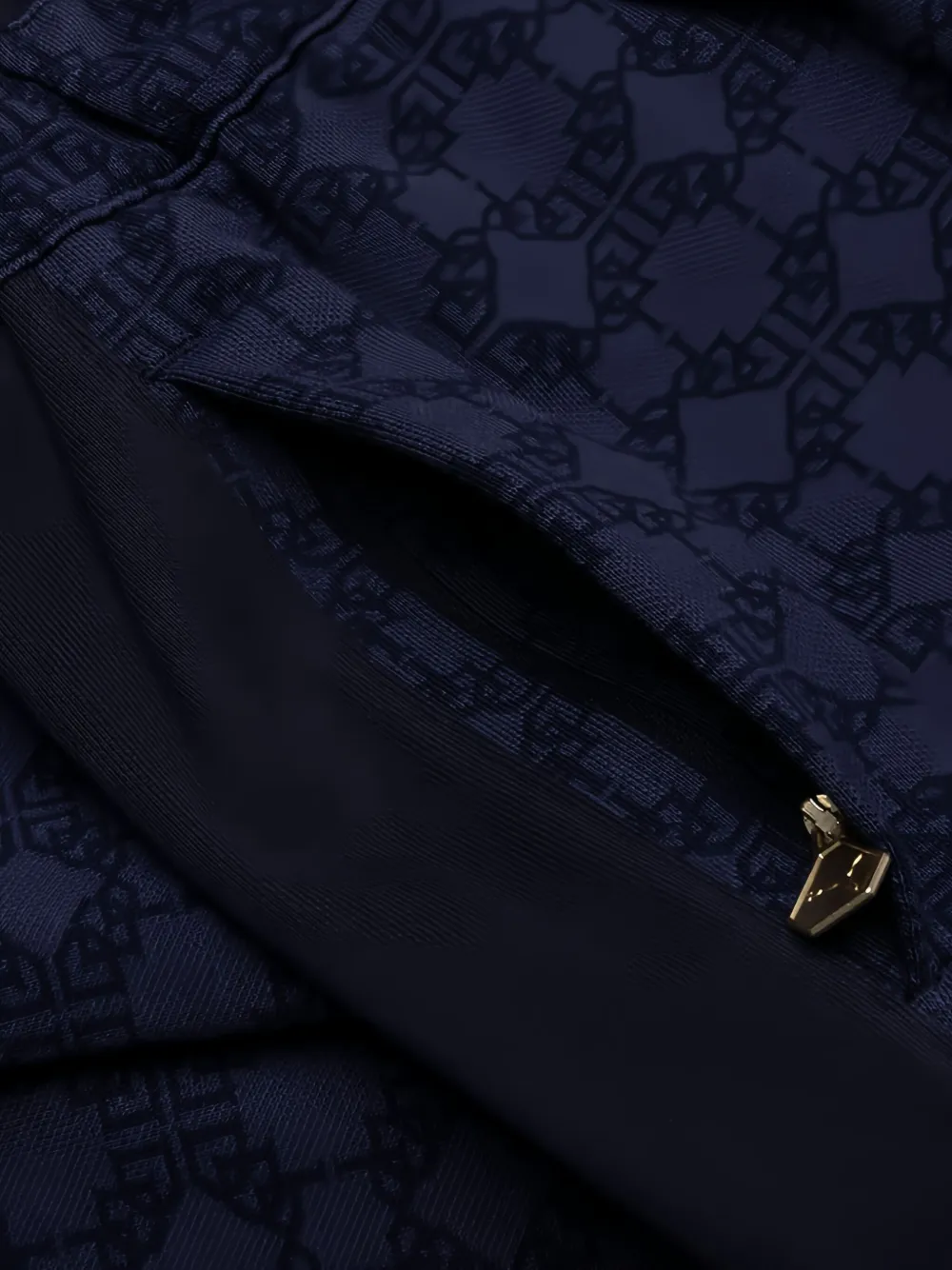 Puma X Dapper Dan Monogram-patterned Drawstring Trousers In Blue