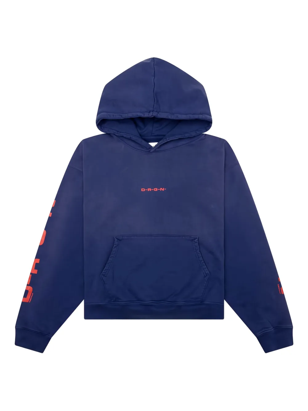 D-R-G-N bleached logo hoodie - ブルー D-R-G-N bleached logo hoodie - ブルー
