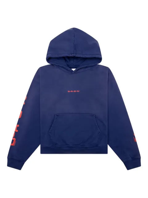 D-R-G-N bleached logo hoodie