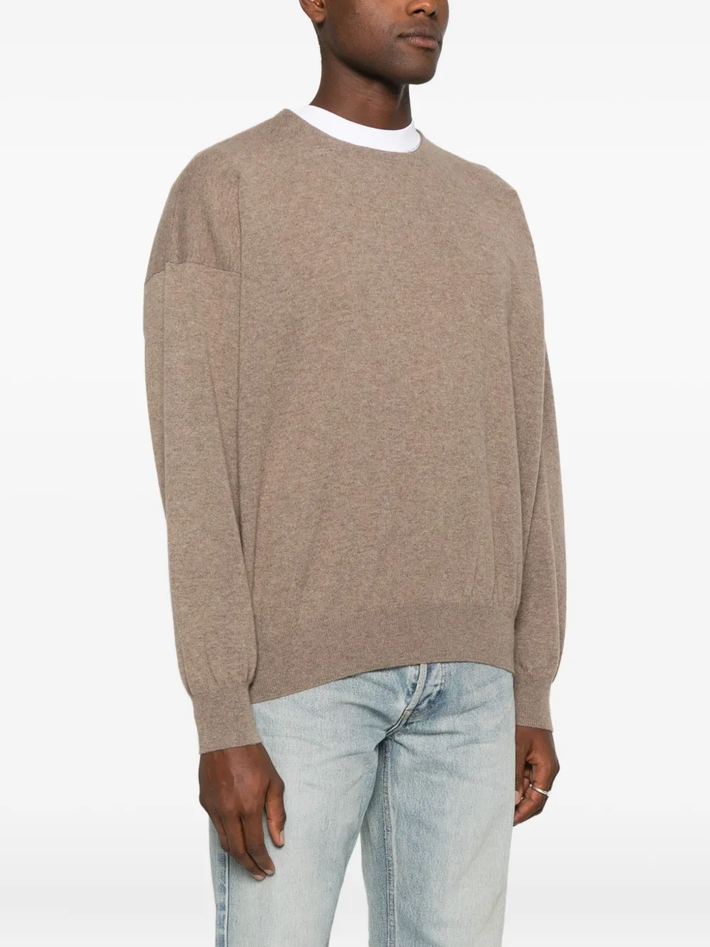 Fear Of God Long-sleeved Crew-neck Sweater In Brown