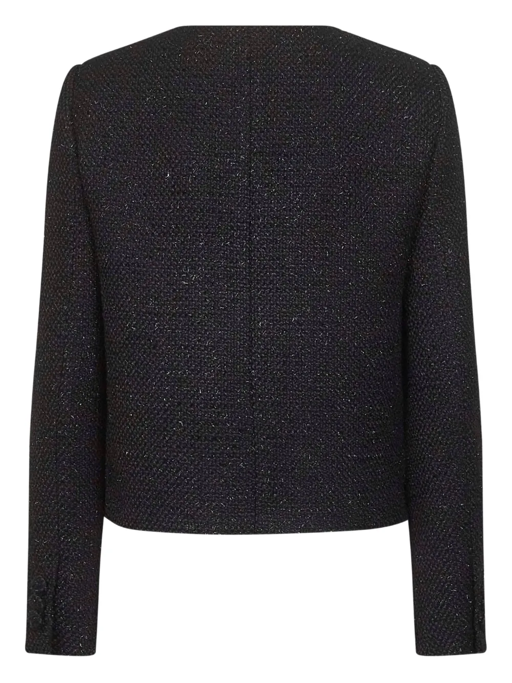 Blanca Vita glitter tweed jacket Zwart