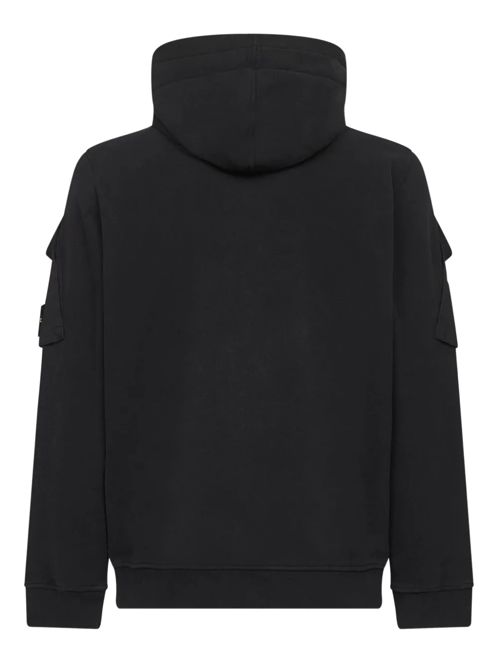 Stone Island Hoodie met zak detail en rits Zwart