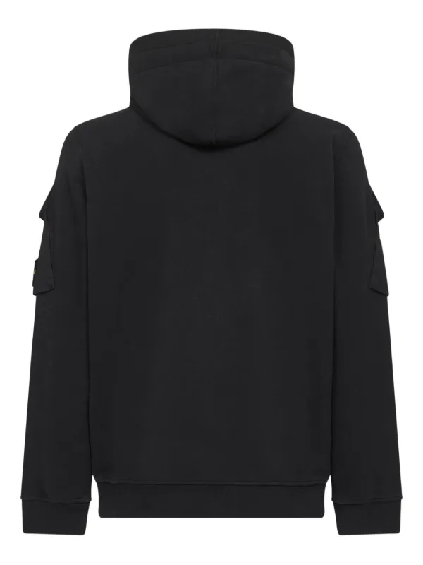 Stone Island zip-front pocket-detail Hoodie | Black | FARFETCH