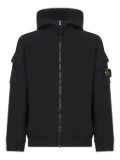 Stone Island zip-front pocket-detail hoodie - Black