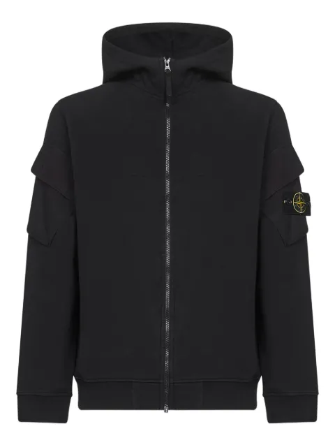 Stone Island hoodie zippé à détail de poche