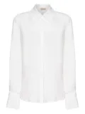 Blanca Vita point-collar long-sleeve shirt - White
