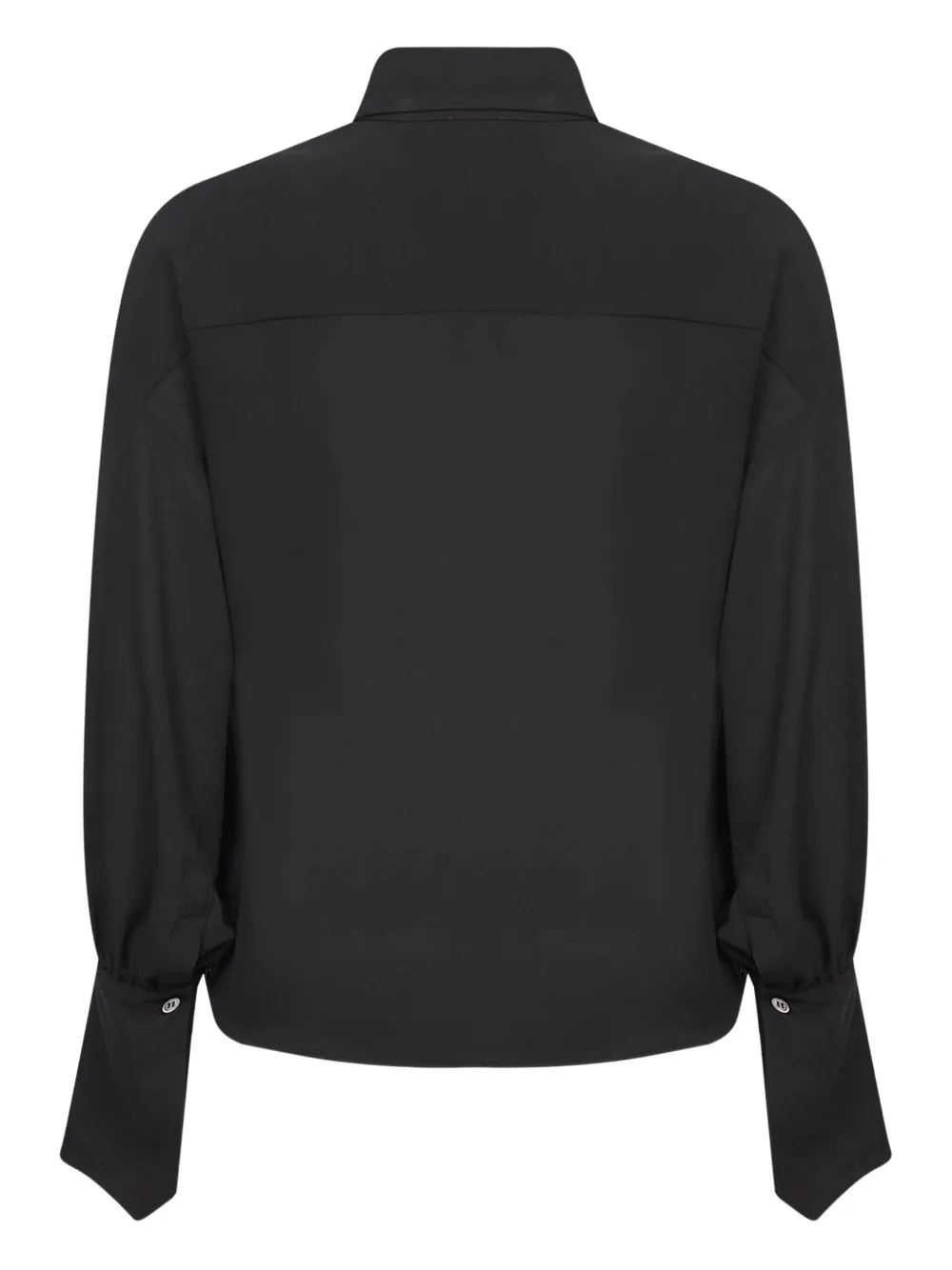 Blanca Vita V-neck buttoned-cuffs blouse Zwart