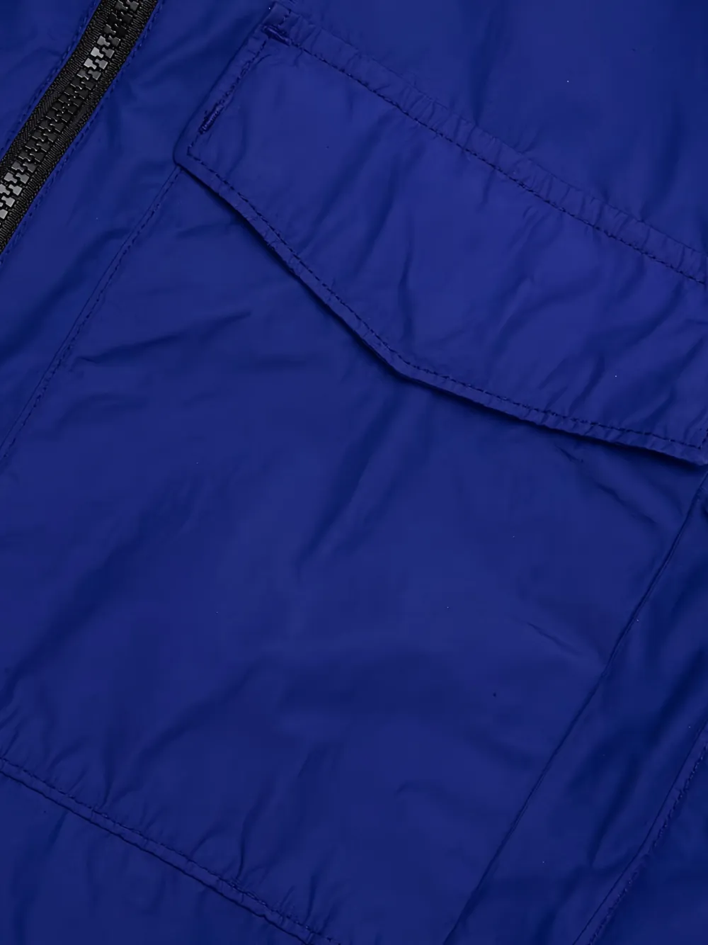 Stone Island Jack met Compass-logopatch en klepzak Blauw