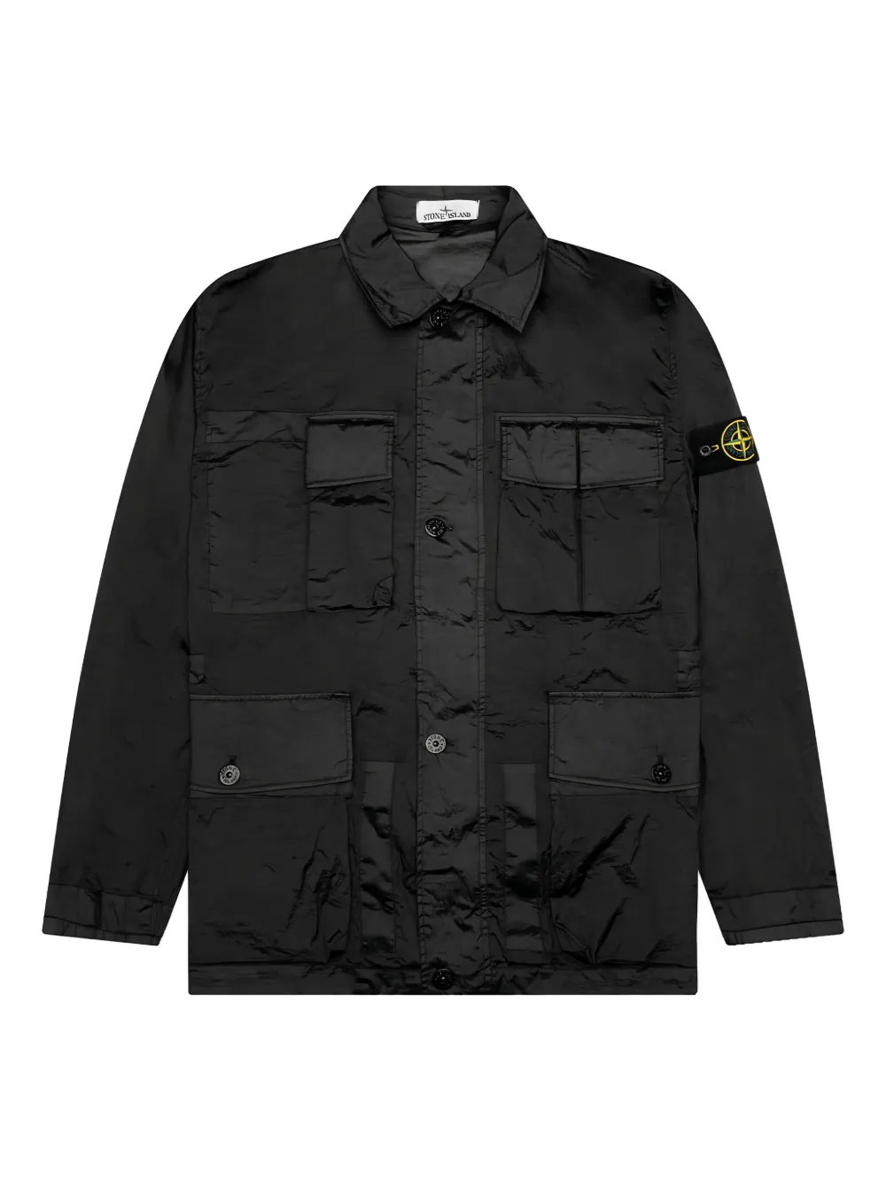 Stone Island Jack met Compass-logopatch Zwart