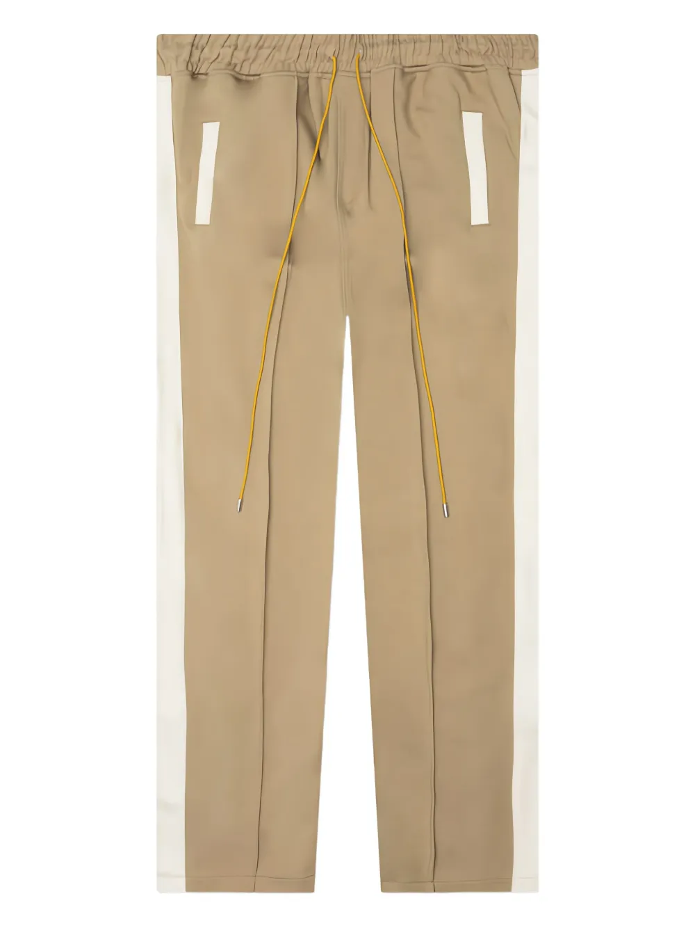 RHUDE side-stripe elastic-waist track pants Beige