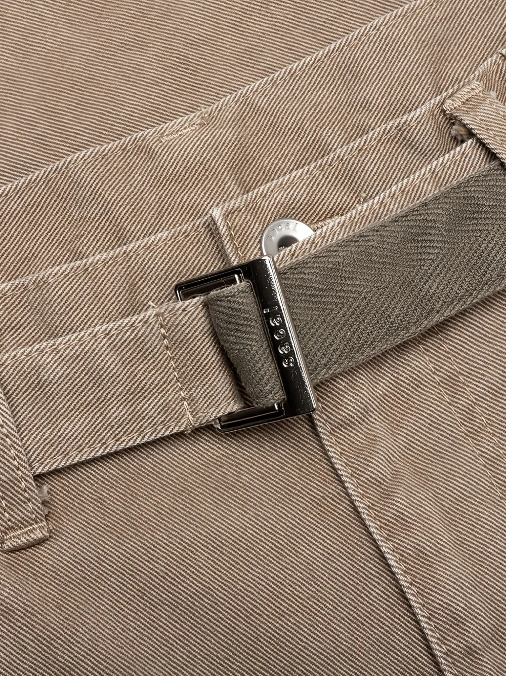 sacai Broek met ceintuur Beige