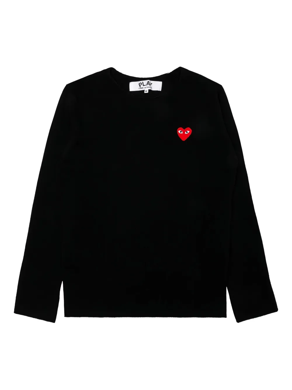 Comme Des Garçons Play heart-patch crew-neck sweater Zwart