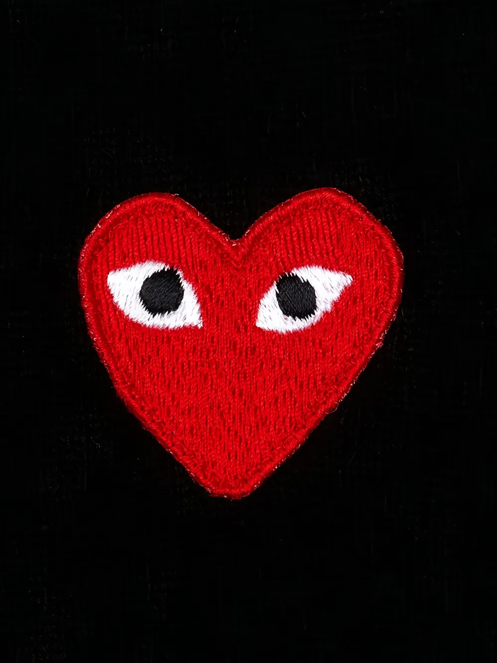 Comme Des Garçons Play Trui met ronde hals en hartpatch Zwart