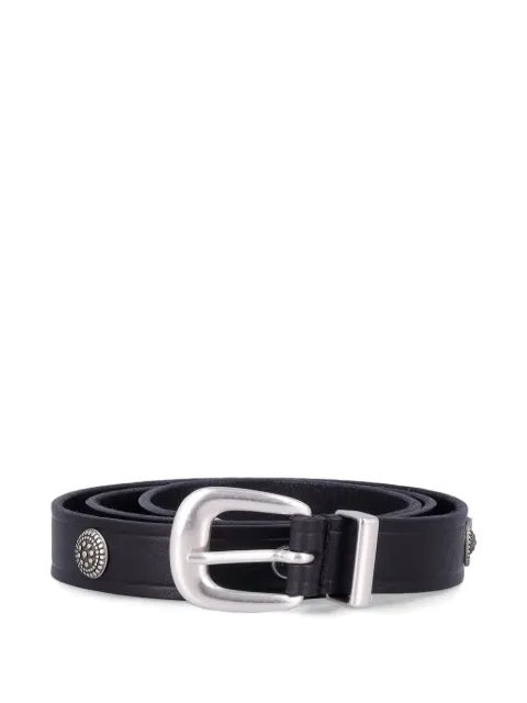 Fabrizio Mancini Norvegia embossed-buckle leather belt