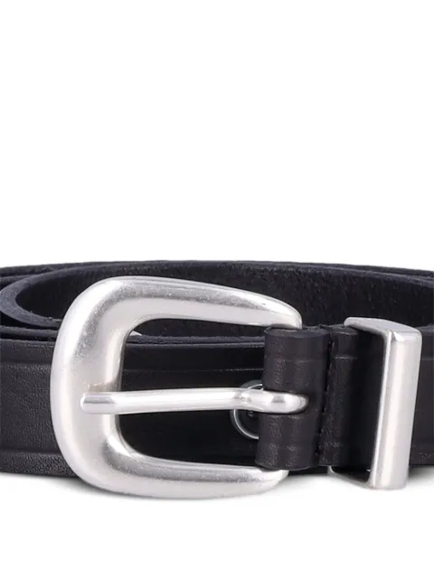 Fabrizio Mancini Norvegia embossed-buckle leather belt