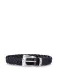 Fabrizio Mancini Norvegia braided leather belt - Black