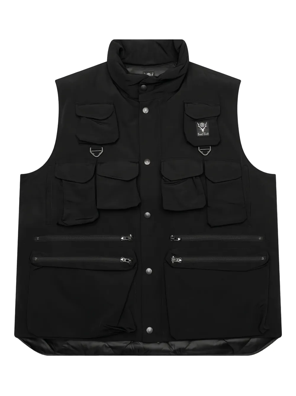 SOUTH2 WEST8 multi-pocket zip-up gilet - ブラック SOUTH2 WEST8 multi-pocket zip-up gilet - ブラック