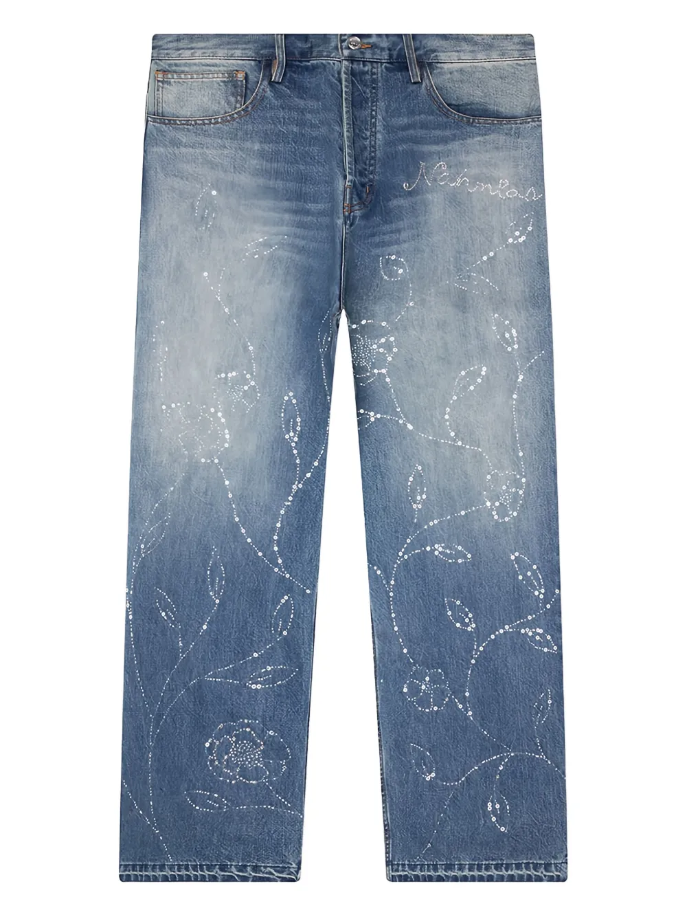 Nahmias beaded jeans - ブルー Nahmias beaded jeans - ブルー